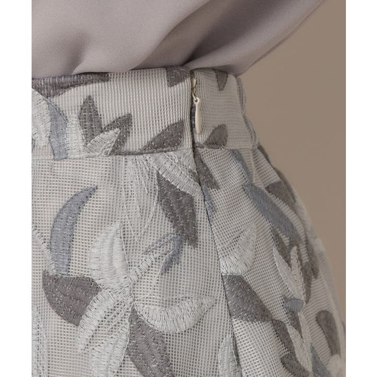 【花柄・きれいめ・通勤】リンドウエンブロメッシュスカート | Couture brooch | 詳細画像30 