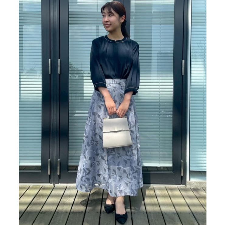 【花柄・きれいめ・通勤】リンドウエンブロメッシュスカート | Couture brooch | 詳細画像20 