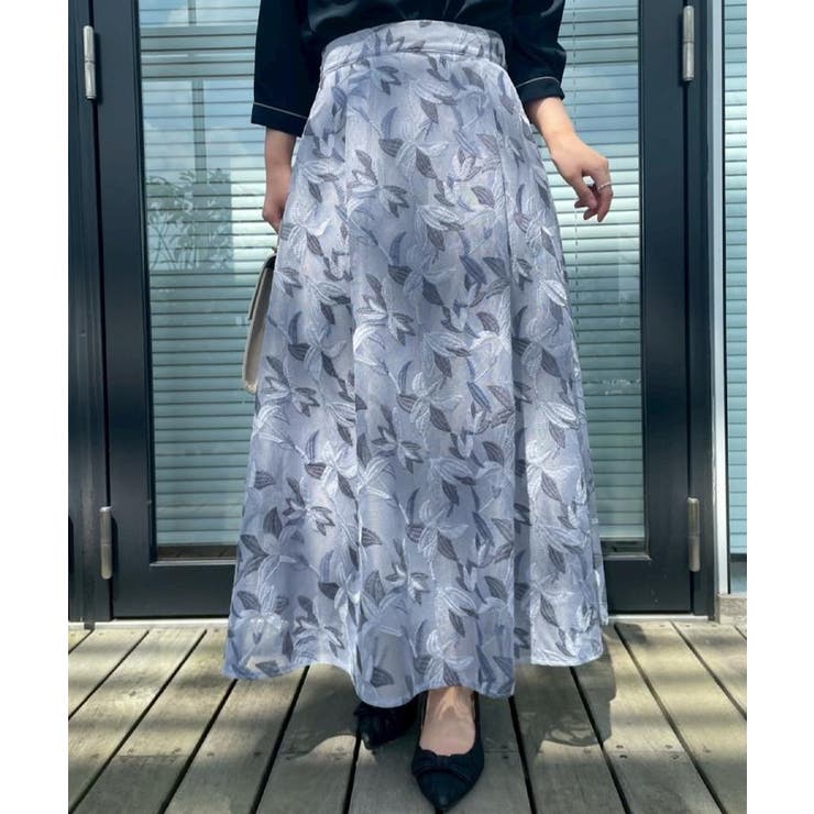 【花柄・きれいめ・通勤】リンドウエンブロメッシュスカート | Couture brooch | 詳細画像23 