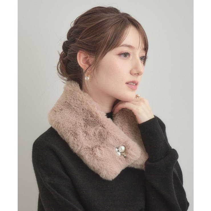 エコファービジューパール調ティペット | Couture brooch | 詳細画像6