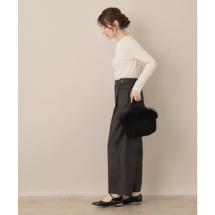 【マシンウォッシャブル・通勤・大人可愛い】ハートネックテレコプルオーバー | Couture brooch | 詳細画像2 