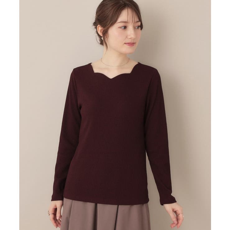 【マシンウォッシャブル・通勤・大人可愛い】ハートネックテレコプルオーバー | Couture brooch | 詳細画像41 