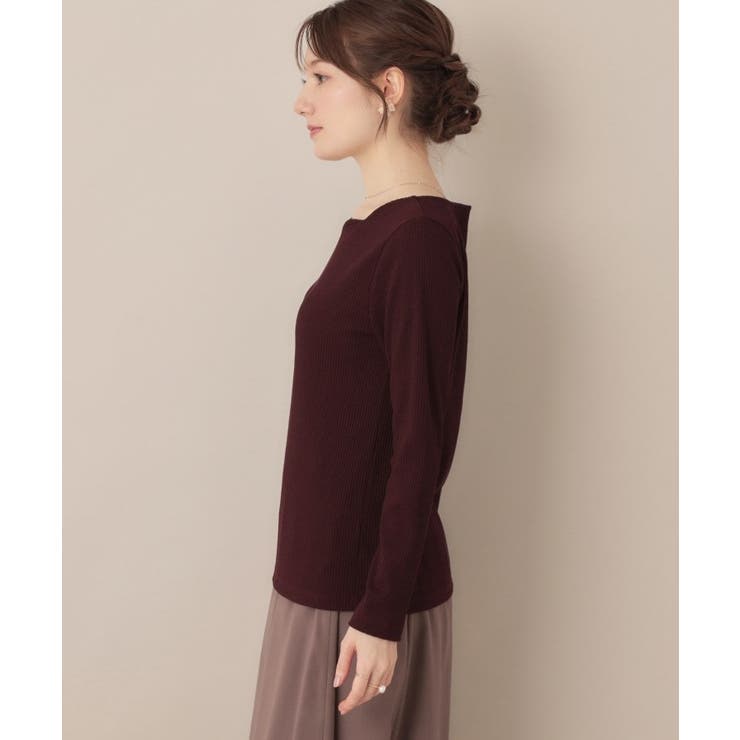 【マシンウォッシャブル・通勤・大人可愛い】ハートネックテレコプルオーバー | Couture brooch | 詳細画像42 