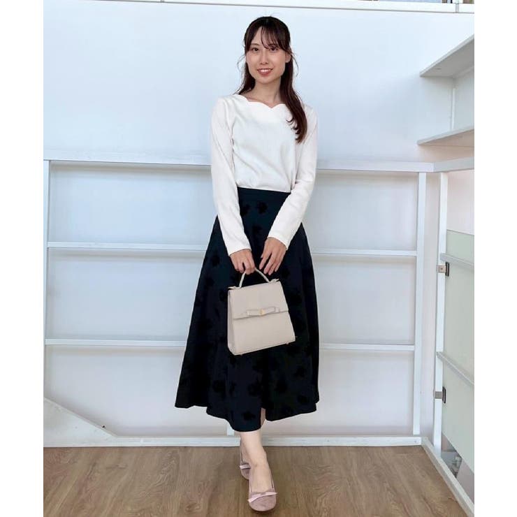 【マシンウォッシャブル・通勤・大人可愛い】ハートネックテレコプルオーバー | Couture brooch | 詳細画像7 