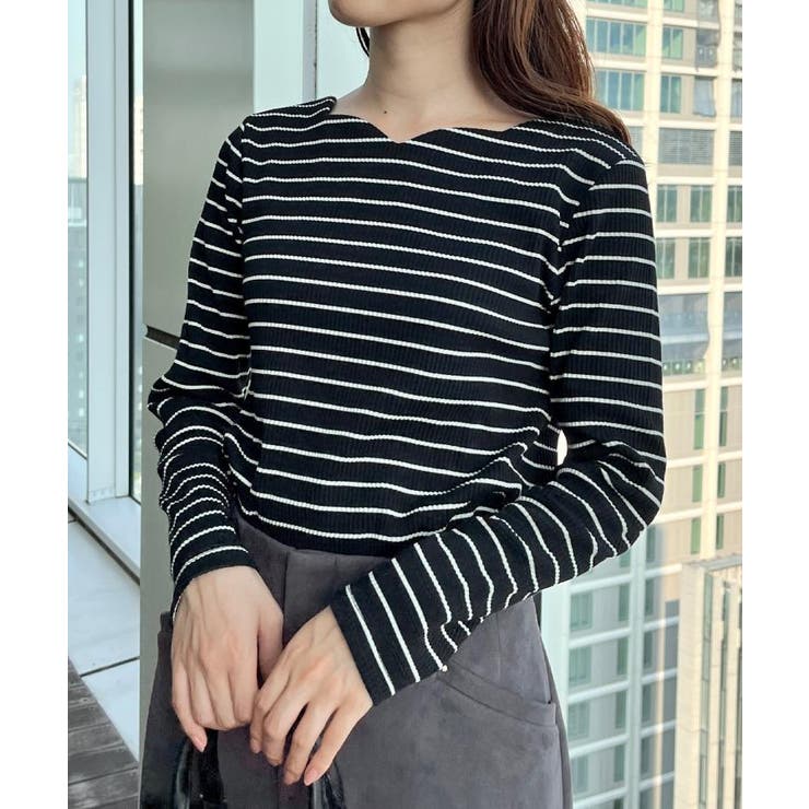 【マシンウォッシャブル・通勤・大人可愛い】ハートネックテレコプルオーバー | Couture brooch | 詳細画像36 