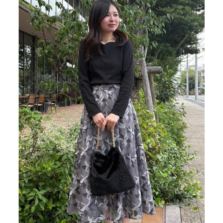 【マシンウォッシャブル・通勤・大人可愛い】ハートネックテレコプルオーバー | Couture brooch | 詳細画像15 