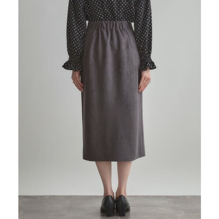 【洗える・ストレッチ・通勤】スエード調ダンボールIラインスカート | Couture brooch | 詳細画像36 