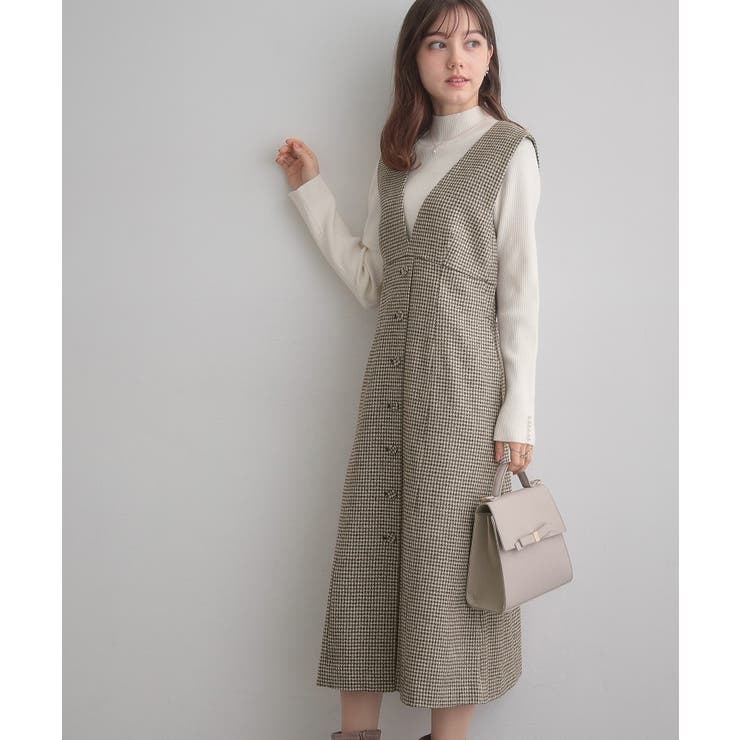 【クラシカル・通勤】ラメ千鳥釦デザインジャンスカ | Couture brooch | 詳細画像17 