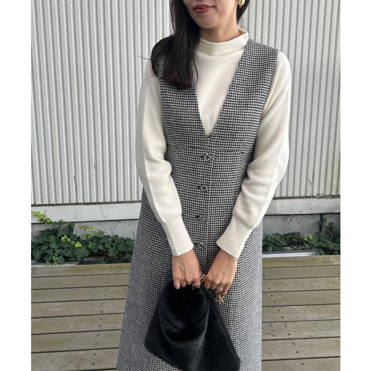 【クラシカル・通勤】ラメ千鳥釦デザインジャンスカ | Couture brooch | 詳細画像12 