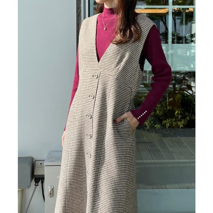 【クラシカル・通勤】ラメ千鳥釦デザインジャンスカ | Couture brooch | 詳細画像30 