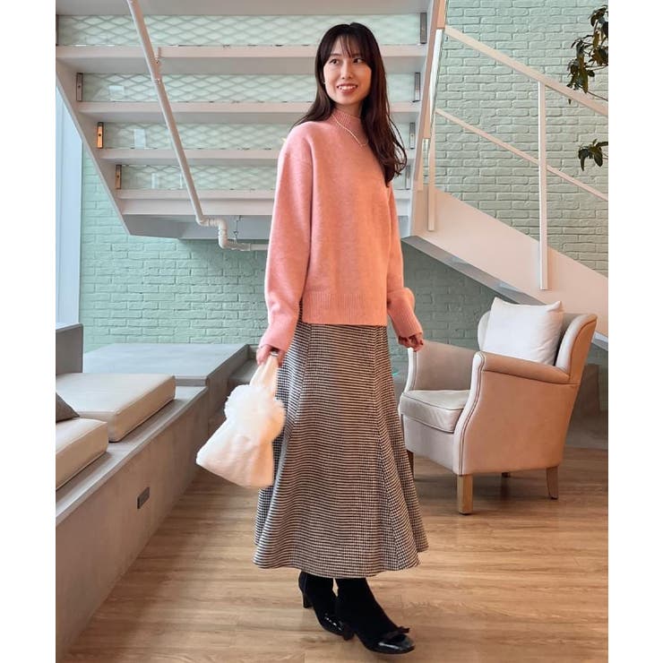 【クラシカル・パッと目を惹く】ラメ千鳥 マーメイド フレアスカート | Couture brooch | 詳細画像13 