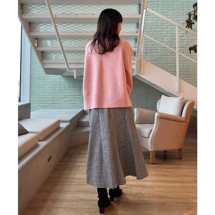 【クラシカル・パッと目を惹く】ラメ千鳥 マーメイド フレアスカート | Couture brooch | 詳細画像14 