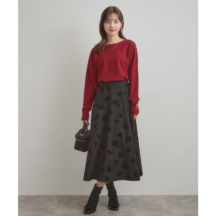 【大人上品・通勤・前後2WAY】バックパール調ドルマンニット | Couture brooch | 詳細画像53 