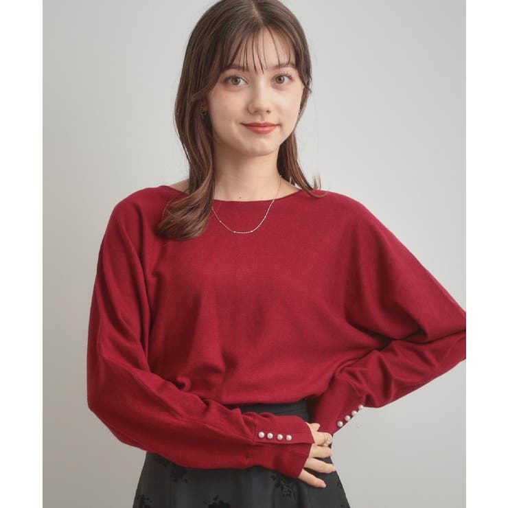 【大人上品・通勤・前後2WAY】バックパール調ドルマンニット | Couture brooch | 詳細画像55 