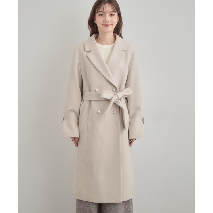 【大人上品・ベルト付き】パール調釦チェスターコート | Couture brooch | 詳細画像68 