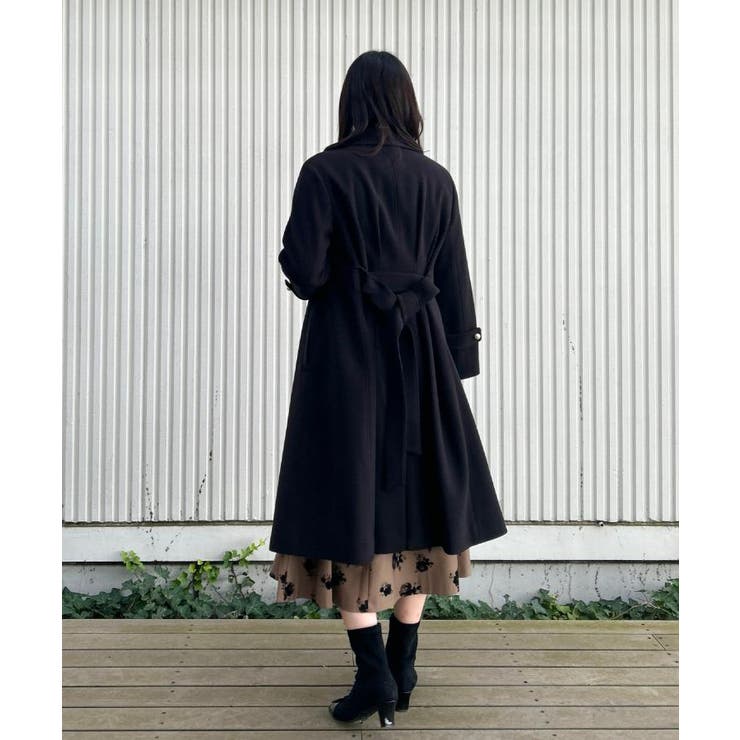 【大人上品・ベルト付き】パール調釦チェスターコート | Couture brooch | 詳細画像16 