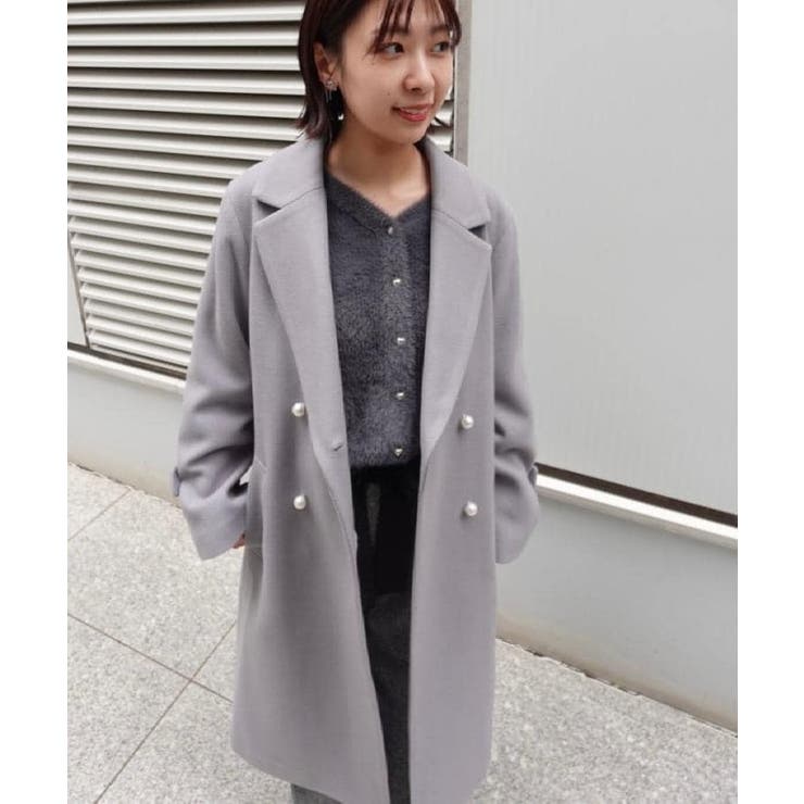 【大人上品・ベルト付き】パール調釦チェスターコート | Couture brooch | 詳細画像29 