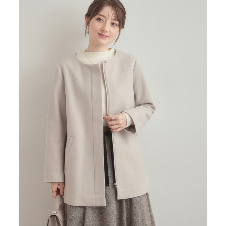 【大人可愛い・フード取り外し可能】フードフェイクファー ハーフ丈コート | Couture brooch | 詳細画像29 