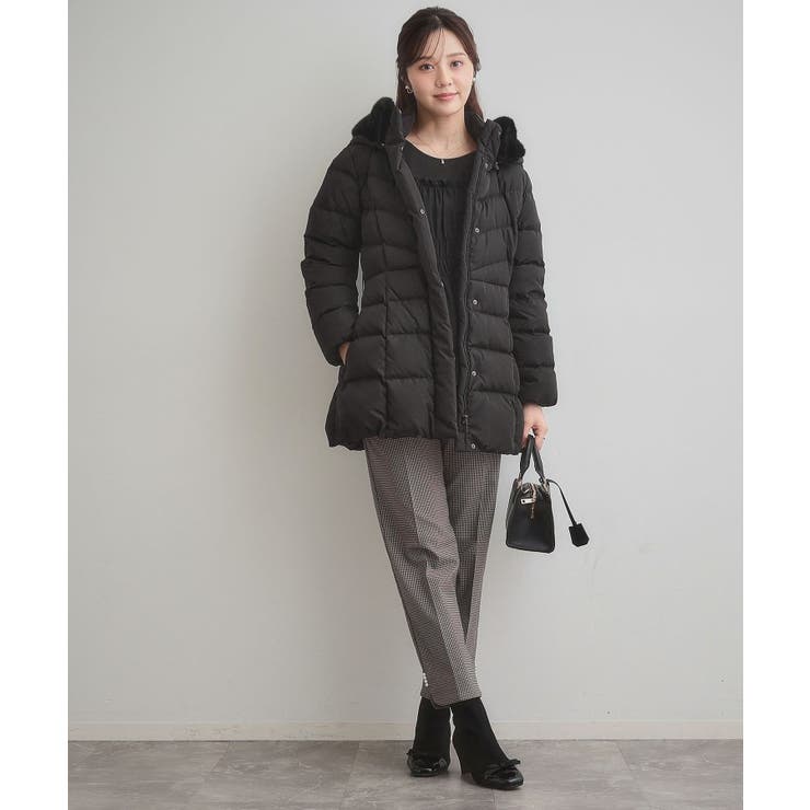 【2WAY・ベルト付き】フードフェイクファー ミドル丈ダウンコート | Couture brooch | 詳細画像24 