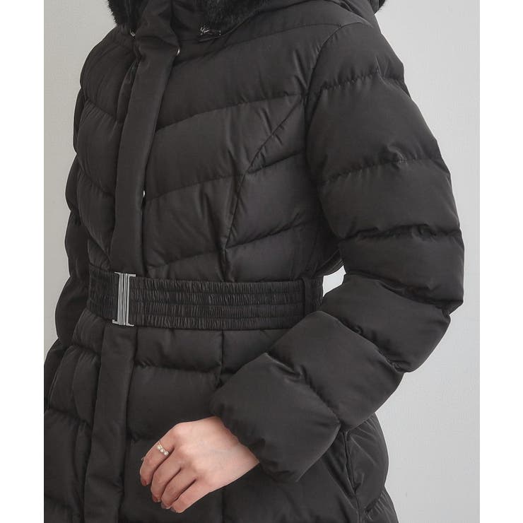 【2WAY・ベルト付き】フードフェイクファー ミドル丈ダウンコート | Couture brooch | 詳細画像53 