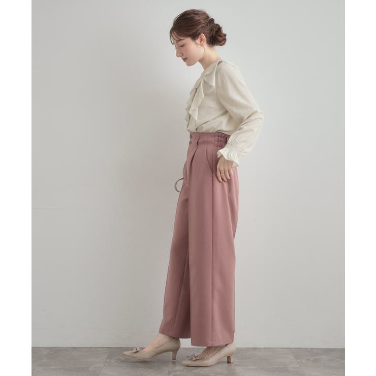 【大人可愛い・通勤】ラッフルフリルブラウス | Couture brooch | 詳細画像2 