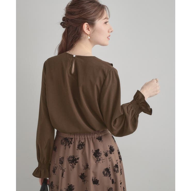 【大人可愛い・通勤】ラッフルフリルブラウス | Couture brooch | 詳細画像15 