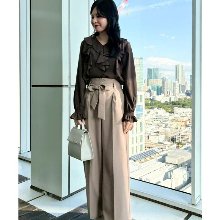 【大人可愛い・通勤】ラッフルフリルブラウス | Couture brooch | 詳細画像21 