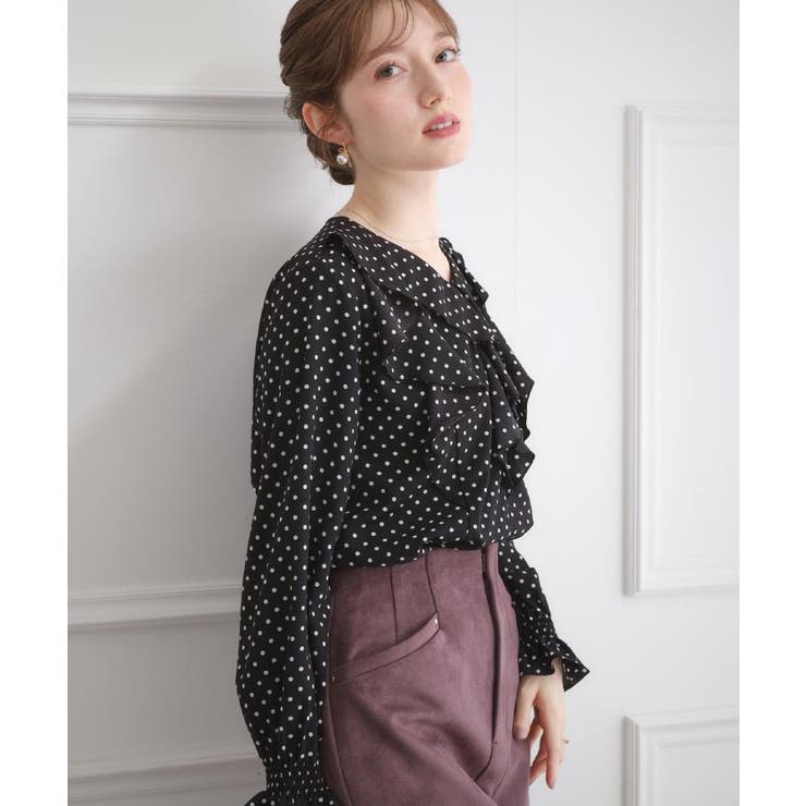 【大人可愛い・通勤】ラッフルフリルブラウス | Couture brooch | 詳細画像32 