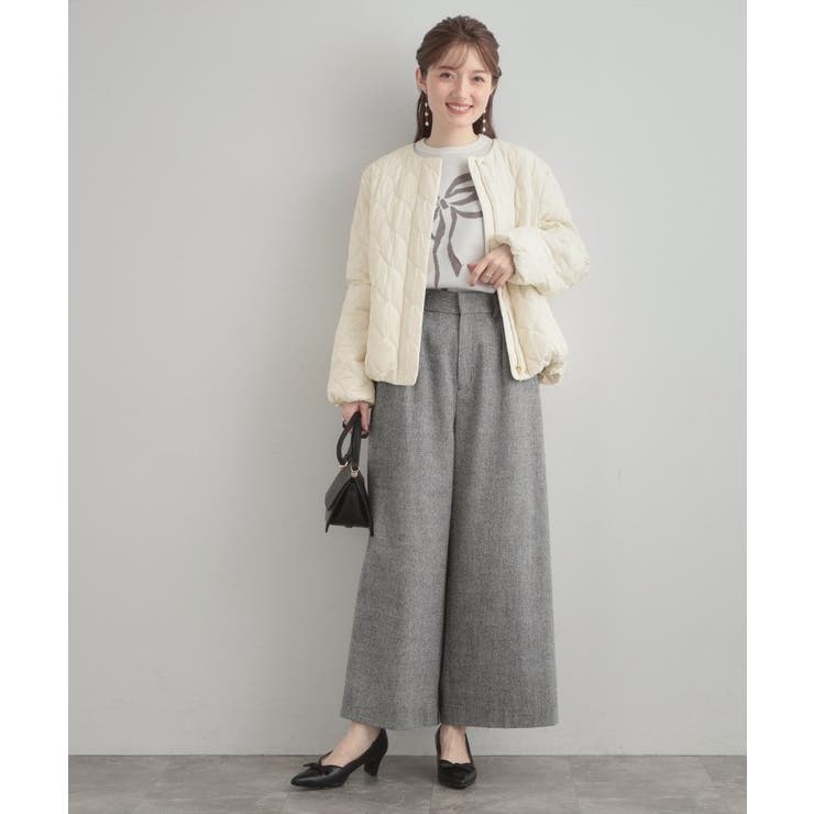 【撥水・大人可愛い】リボンキルティングジャケット | Couture brooch | 詳細画像1 