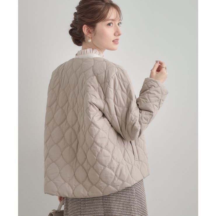 【撥水・大人可愛い】リボンキルティングジャケット | Couture brooch | 詳細画像35 