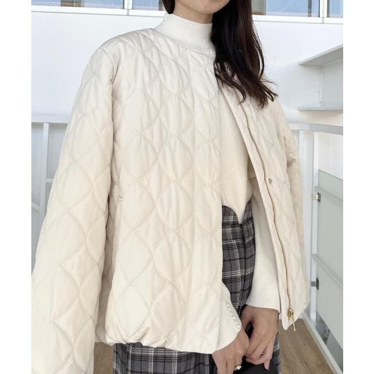 【撥水・大人可愛い】リボンキルティングジャケット | Couture brooch | 詳細画像10 