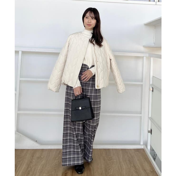 【撥水・大人可愛い】リボンキルティングジャケット | Couture brooch | 詳細画像8 