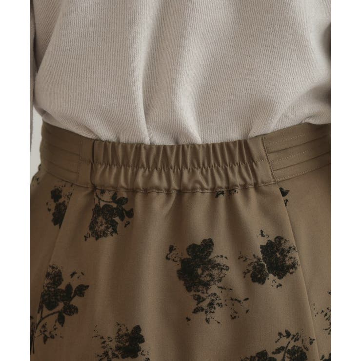 【美シルエット・通勤】フロッキーフラワープリントスカート | Couture brooch | 詳細画像32 