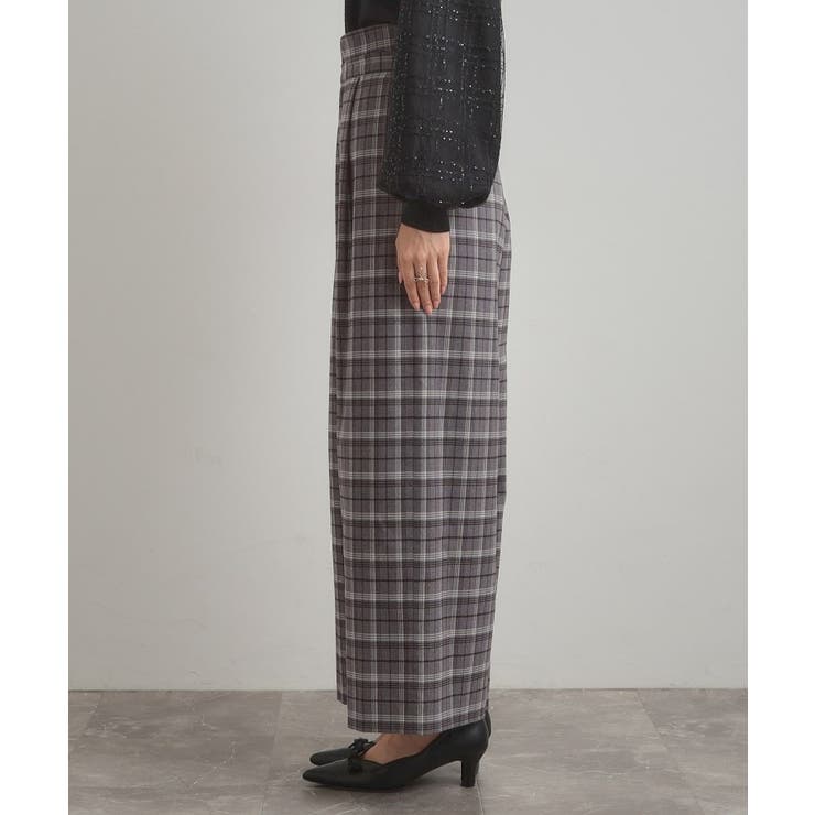 【大人可愛い】起毛先染めチェック柄 スカラウエスト ワイドパンツ | Couture brooch | 詳細画像31 