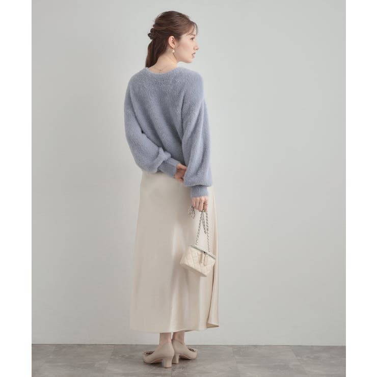 シルキーヘビーサテンスカート | Couture brooch | 詳細画像6 