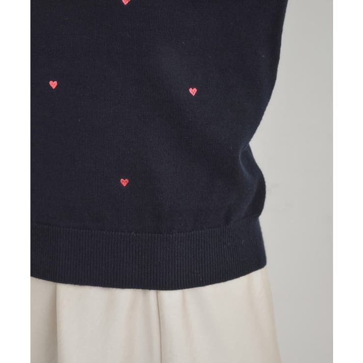 【着映え】ハートドットラメ刺繍ニット | Couture brooch | 詳細画像45 