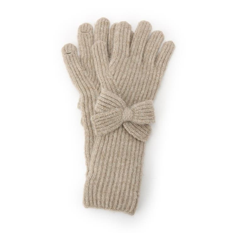 ベージュ(052) | ロングニットグローブ | Couture brooch