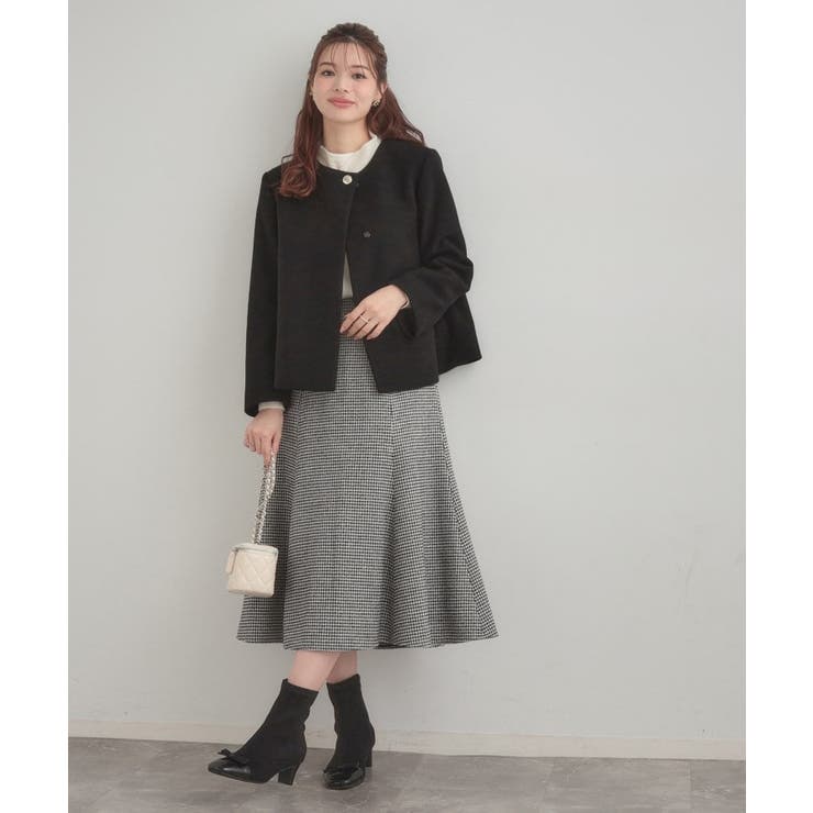 【大人レディ・フェイクファー取り外し可能】ケープ風ショートコート | Couture brooch | 詳細画像21 