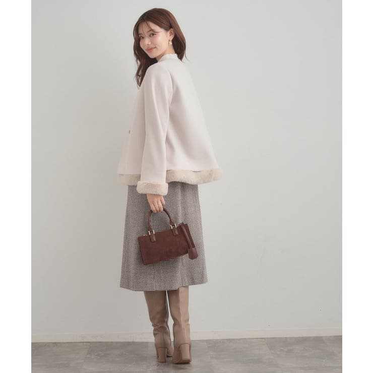 【大人レディ・フェイクファー取り外し可能】ケープ風ショートコート | Couture brooch | 詳細画像3 