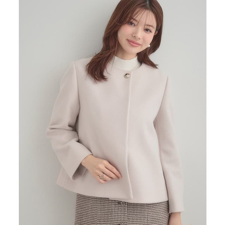 【大人レディ・フェイクファー取り外し可能】ケープ風ショートコート | Couture brooch | 詳細画像9 