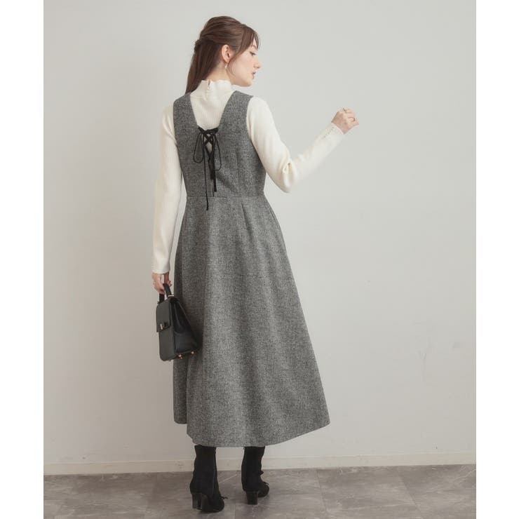【通勤・大人上品】ラメツイード ジャンパースカート | Couture brooch | 詳細画像5 