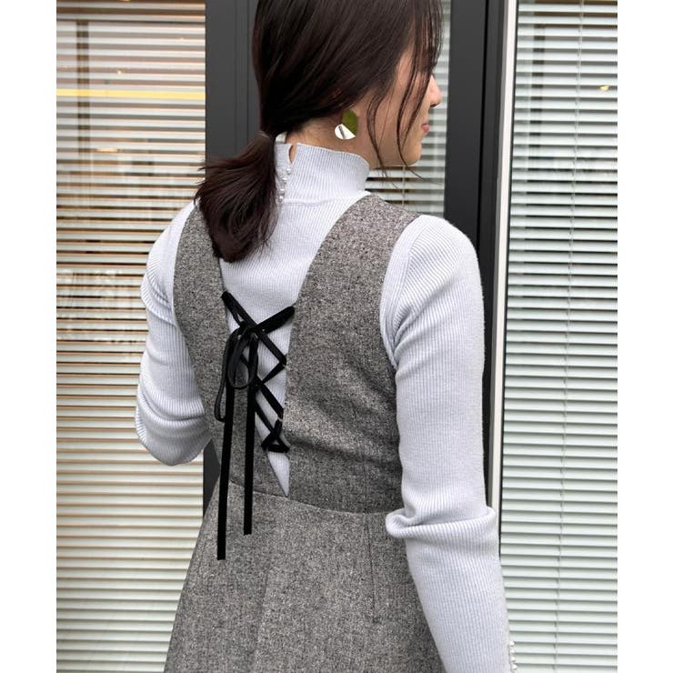 【通勤・大人上品】ラメツイード ジャンパースカート | Couture brooch | 詳細画像12 