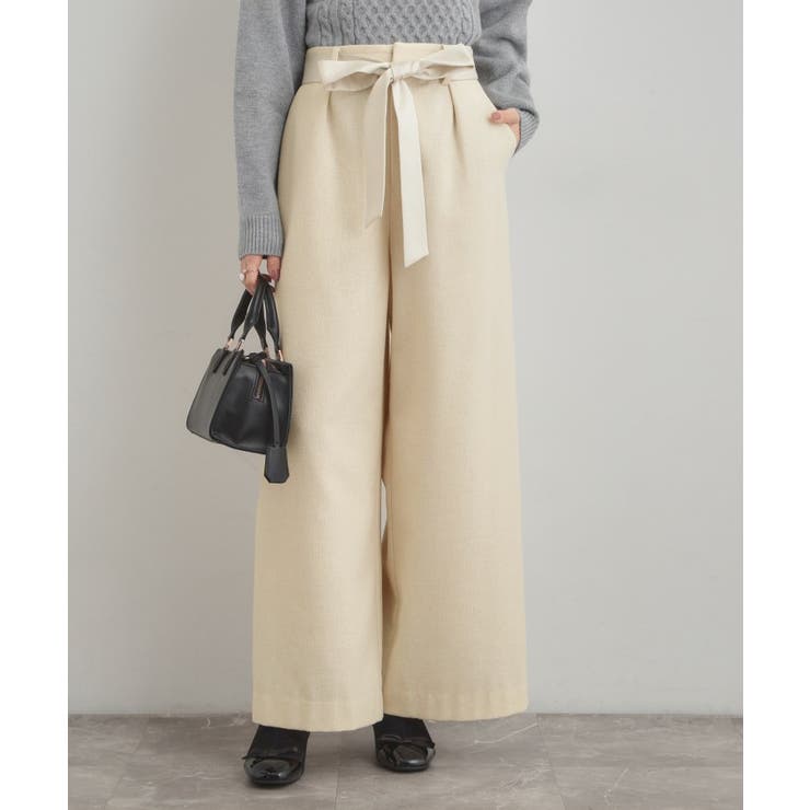 【上品華やか・通勤】ラメツイード ワイドパンツ | Couture brooch | 詳細画像34 