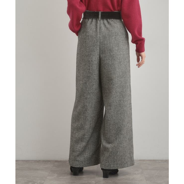【上品華やか・通勤】ラメツイード ワイドパンツ | Couture brooch | 詳細画像8 