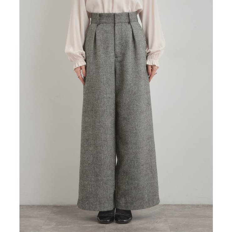 【上品華やか・通勤】ラメツイード ワイドパンツ | Couture brooch | 詳細画像52 