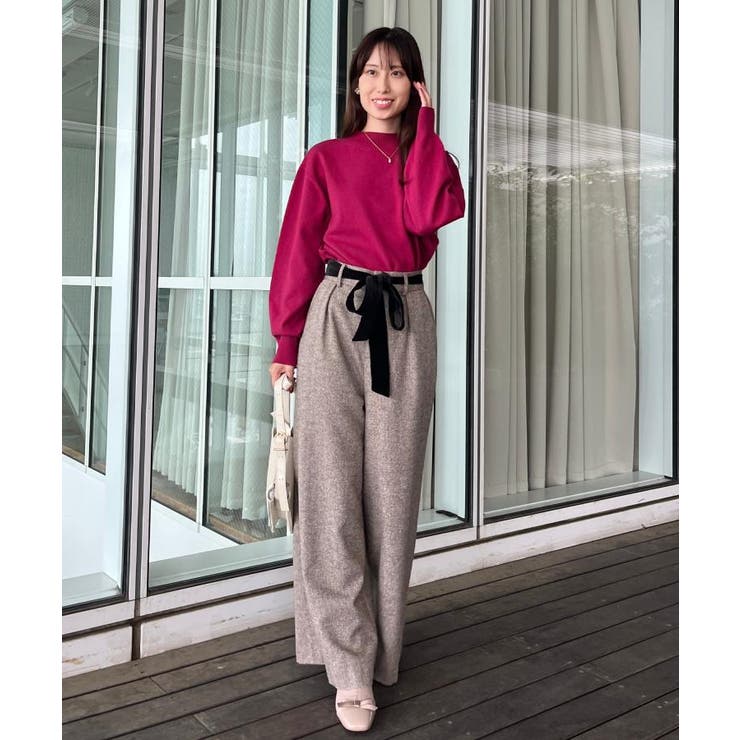 【上品華やか・通勤】ラメツイード ワイドパンツ | Couture brooch | 詳細画像27 