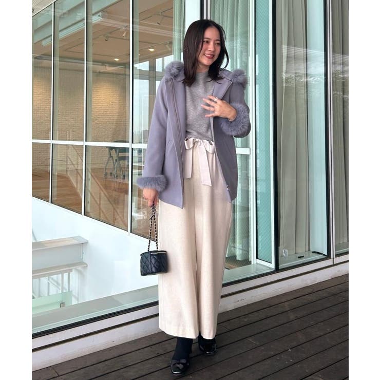 【上品華やか・通勤】ラメツイード ワイドパンツ | Couture brooch | 詳細画像42 