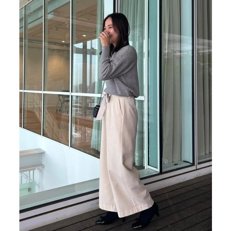 【上品華やか・通勤】ラメツイード ワイドパンツ | Couture brooch | 詳細画像43 