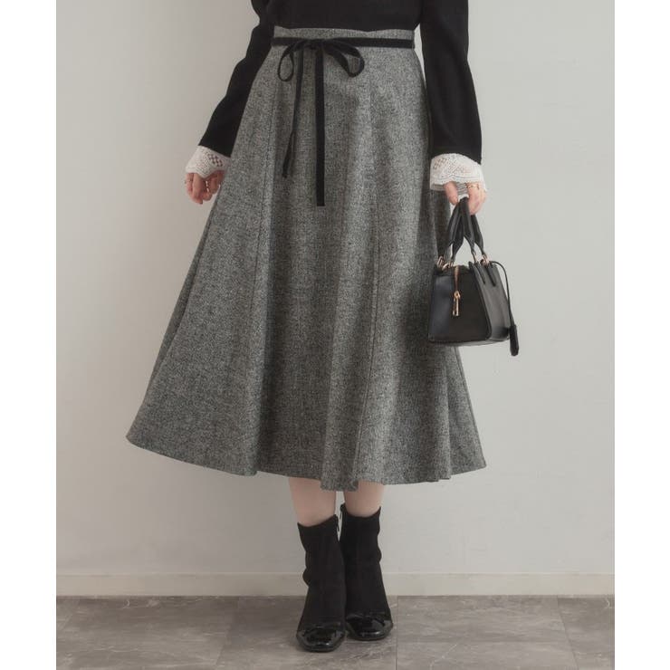 【通勤・大人上品】ラメツイード フレアスカート | Couture brooch | 詳細画像5 