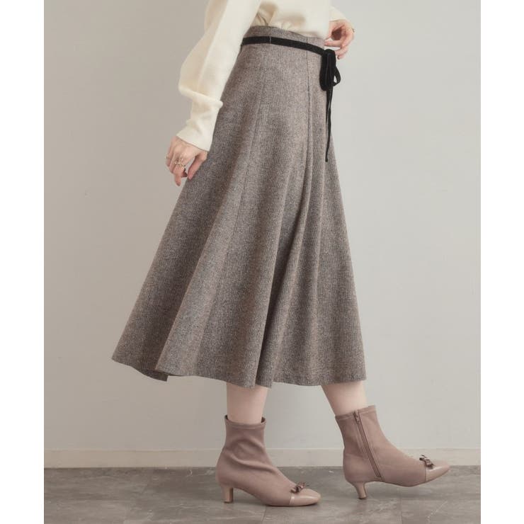 【通勤・大人上品】ラメツイード フレアスカート | Couture brooch | 詳細画像14 